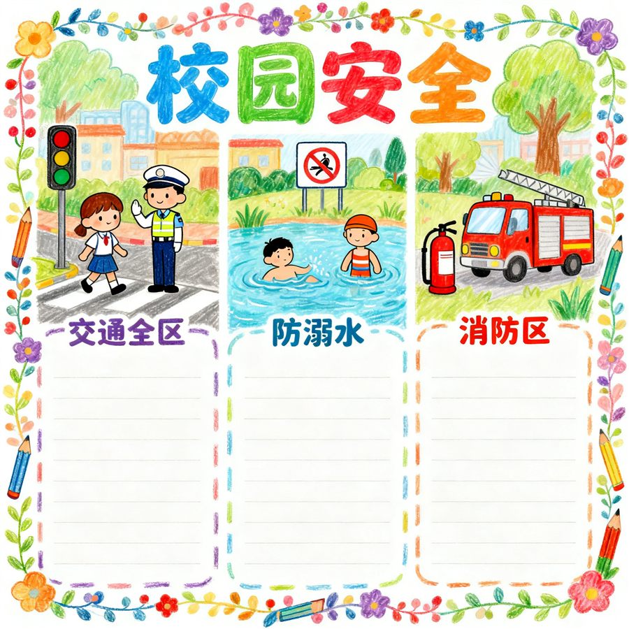 校园安全手抄报